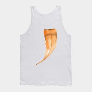 Tropical Orange Bird Feather. Watercolor Illustration. Tank Top